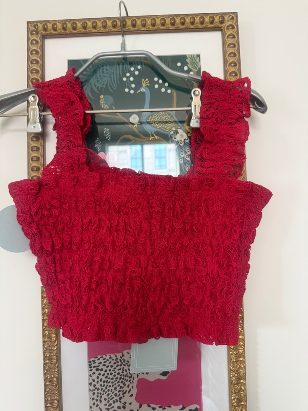 NWT Hill House Home Azalea Nap Top — Cerise Lace, Size S